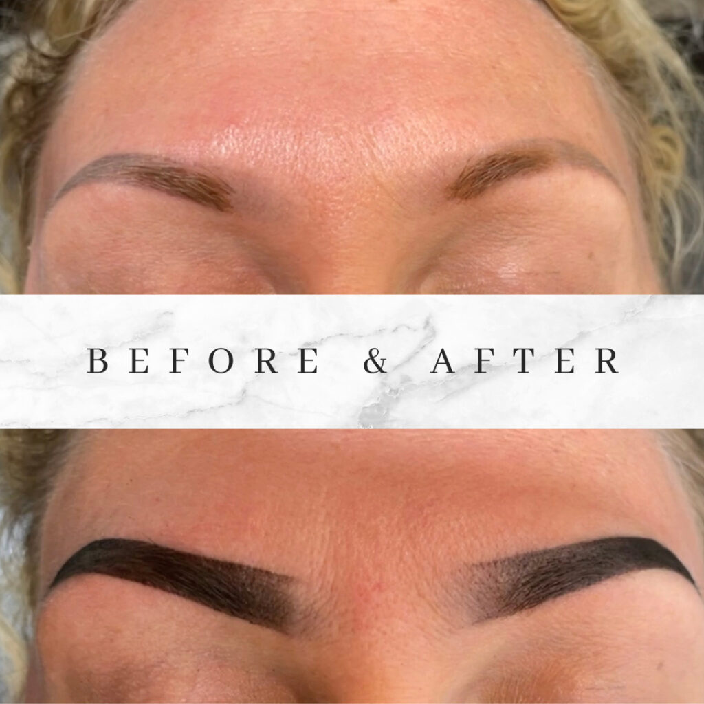 Before and after las vegas ombre powder brows Light skin  nab nail bar | nails lashes and beauty in las vegas