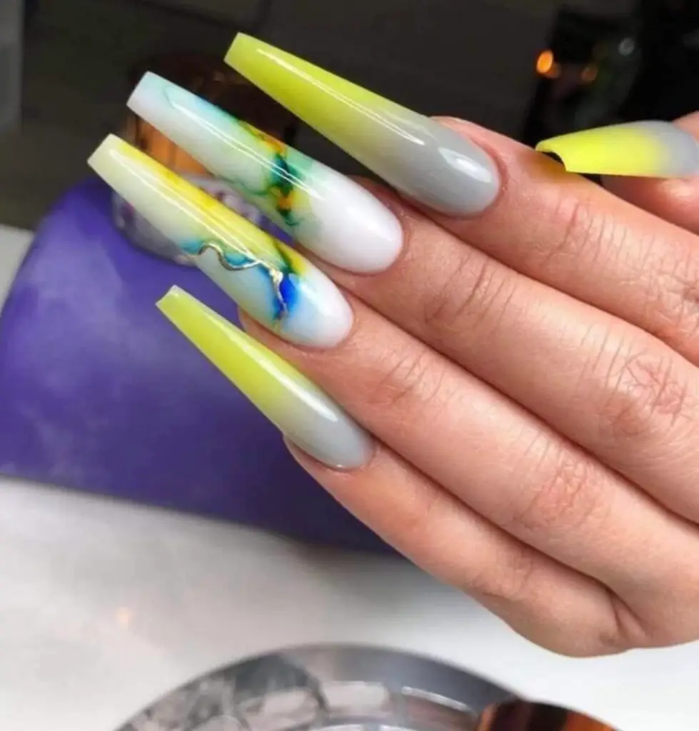 Gel X long nails at las vegas nail salon by Emily