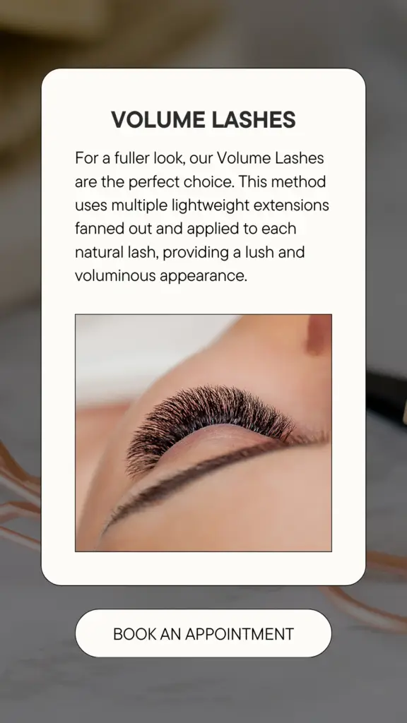 Volume Lashes at the Go to Lash bar in las vegas