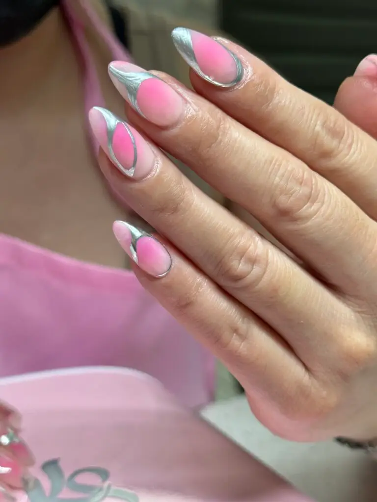 Matte top coat French tip nails with a hard gel finish, offering a sleek and modern look by Jocelynn at NAB Nail Bar in Las Vegas.