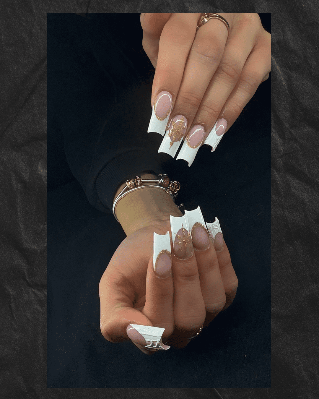 Ainek’s Long Frenchie Nail Designs & Acrylic Nail Art