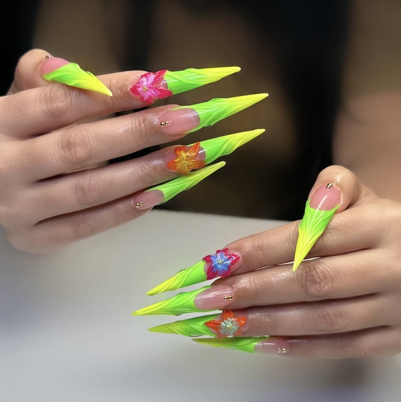 Asia nail work at NAB Nail Bar in Las Vegas