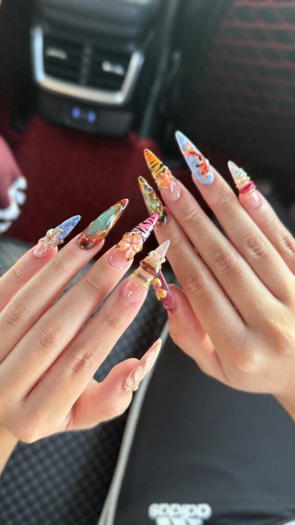 3d hand painted nail art by gianna at nab nail bar in las vegas nab nail bar | nails lashes and beauty in las vegas