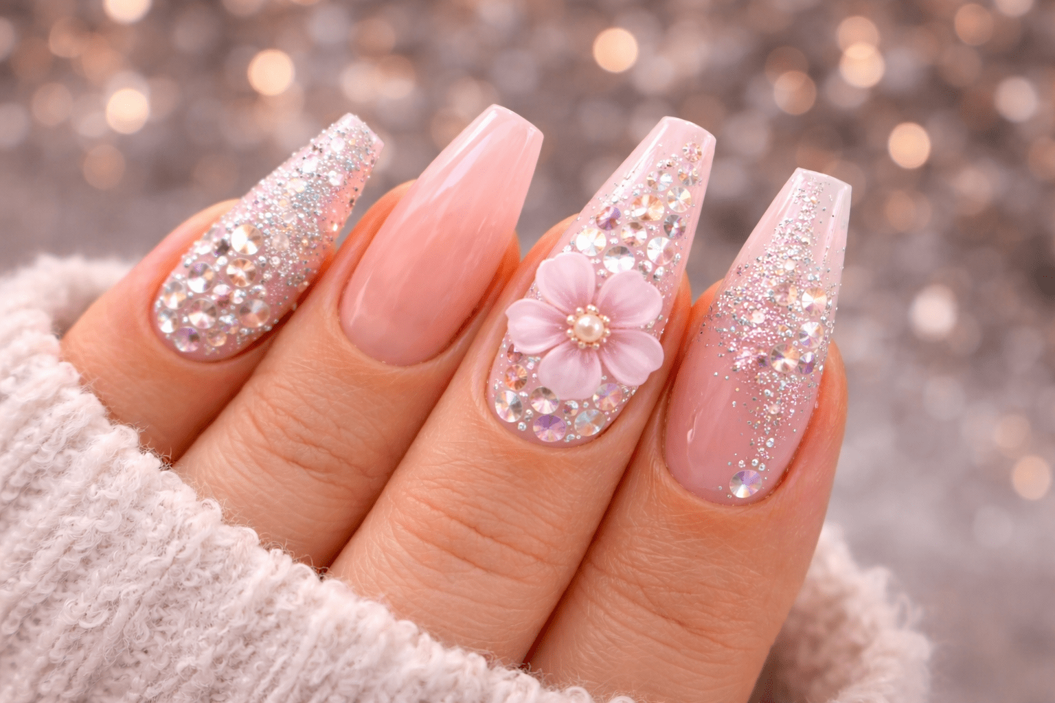 acrylic nails Las Vegas luxury set