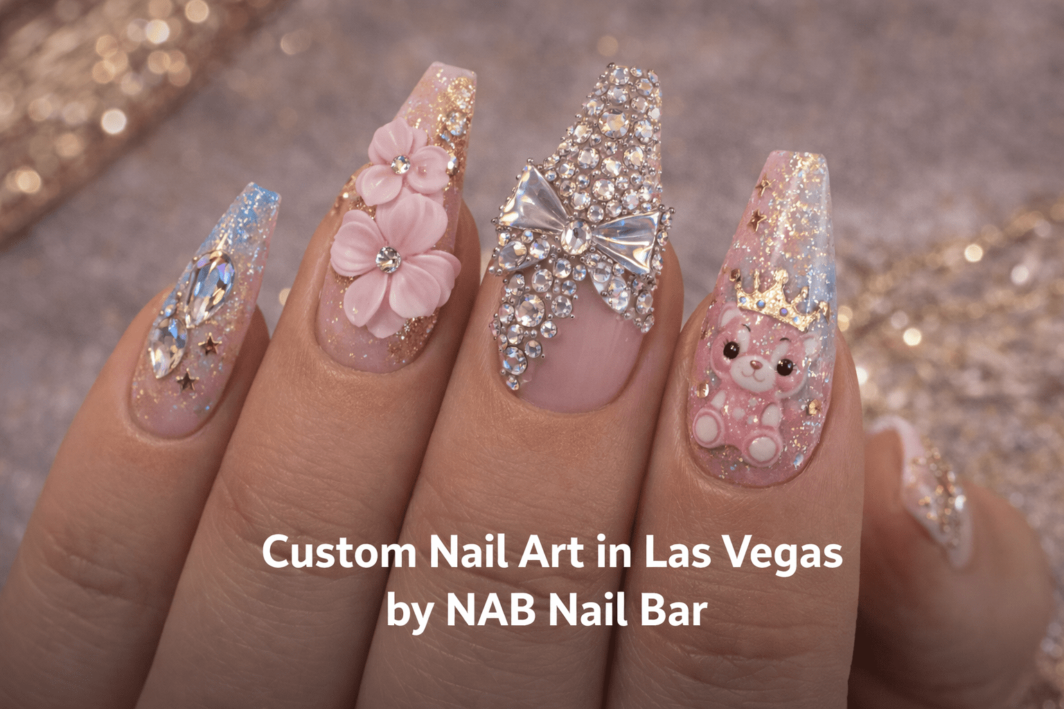 custom nail art in Las Vegas by NAB Nail Bar