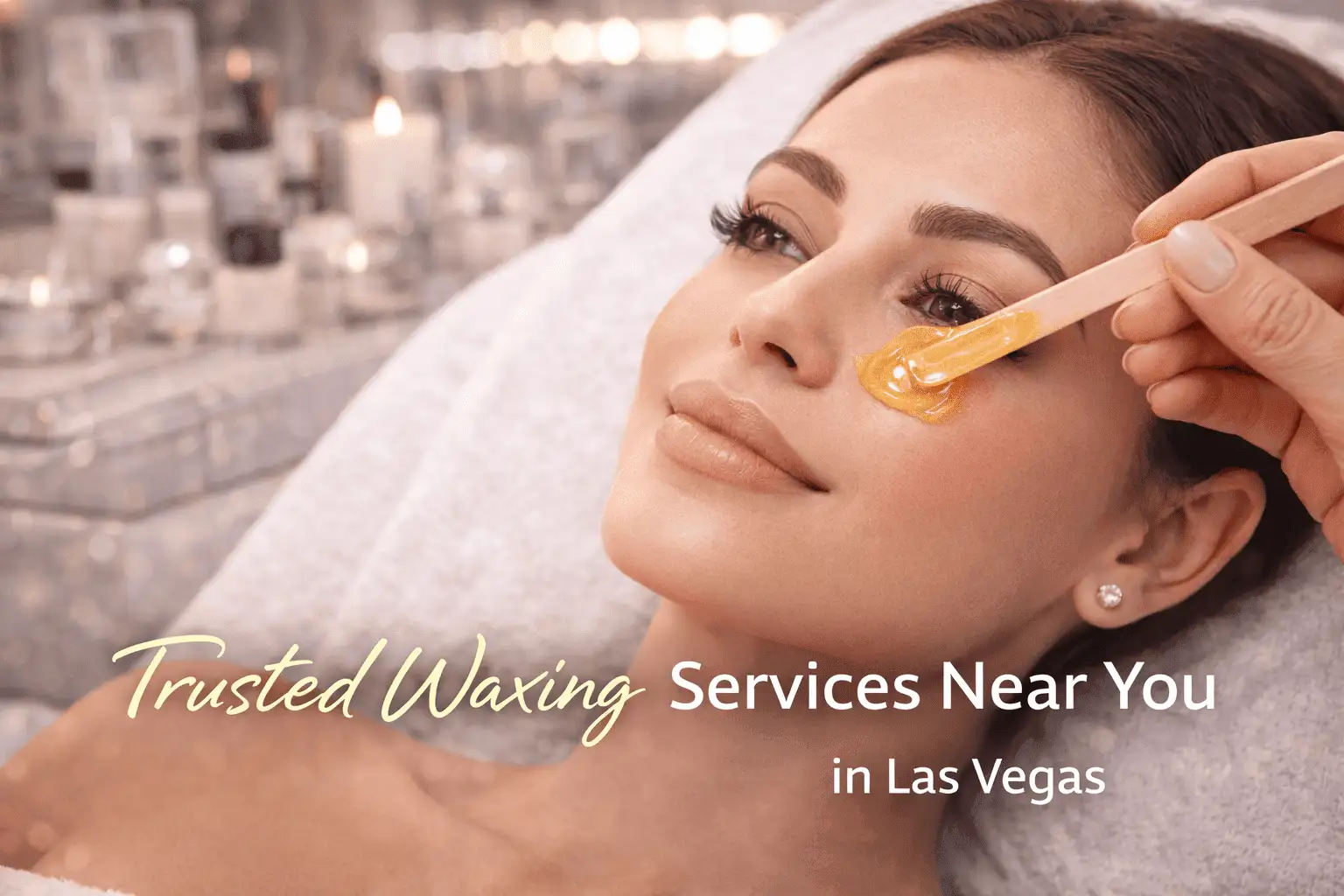Eyebrow waxing in a Las Vegas salon — NAB Nail Bar