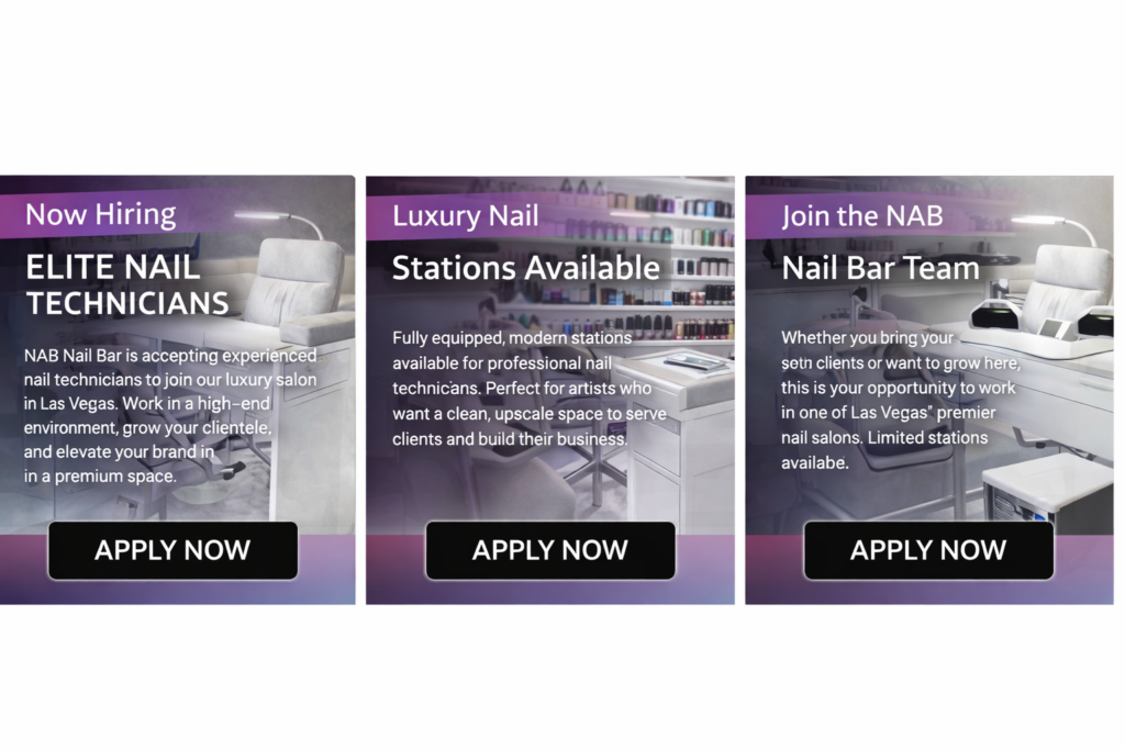 Nail technician jobs in las vegas  now hiring at nab nail bar nab nail bar | nails lashes and beauty in las vegas