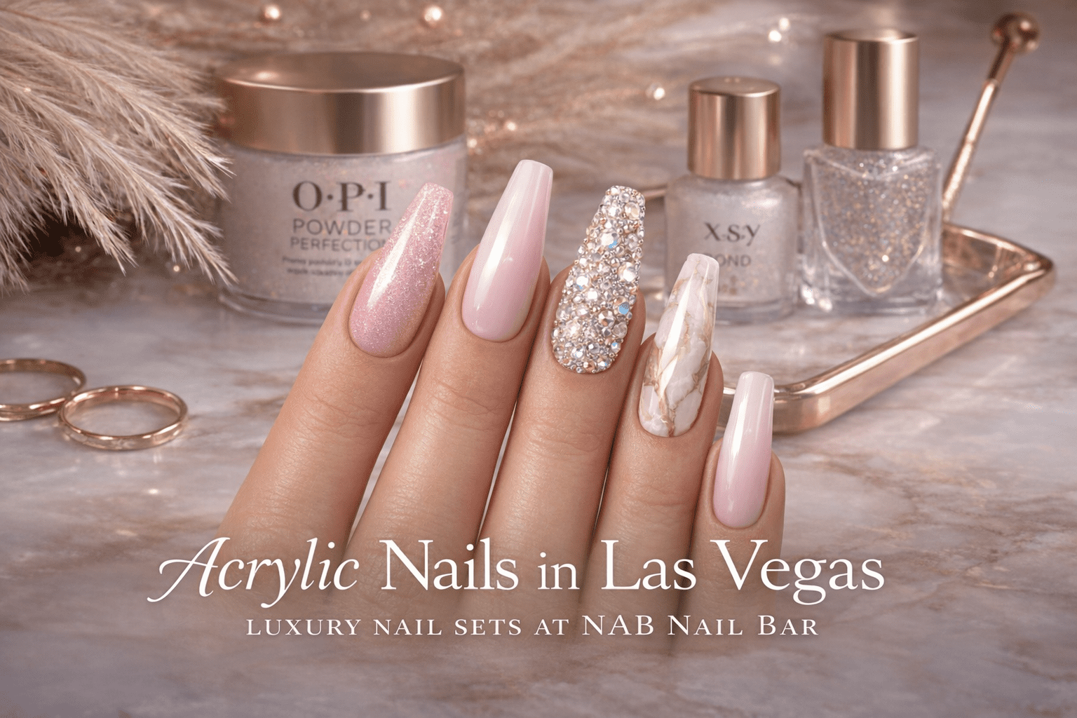 luxury acrylic nails in Las Vegas by NAB Nail Bar