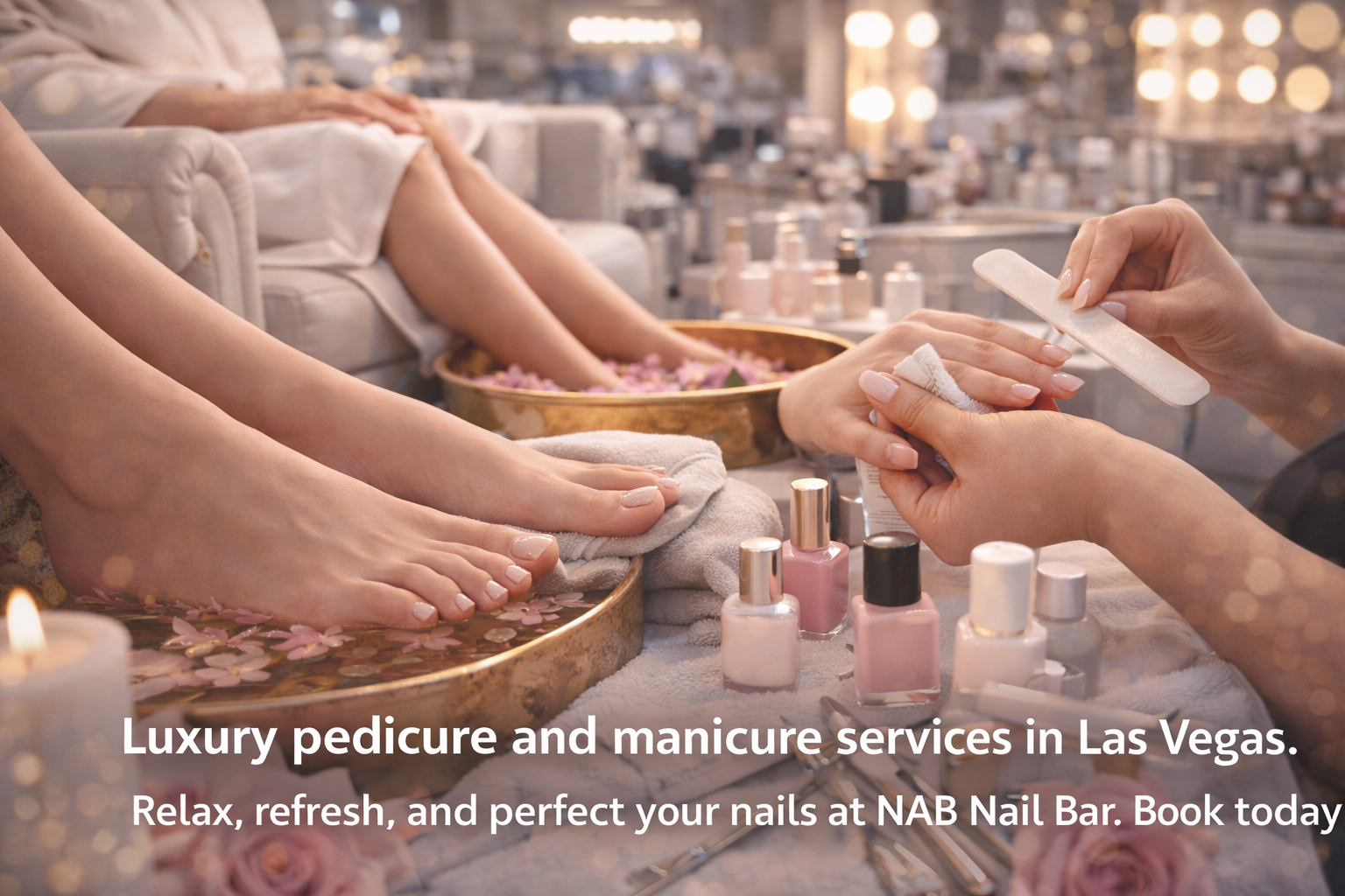 Professional manicure in las vegas nail salon nab nail bar | nails lashes and beauty in las vegas