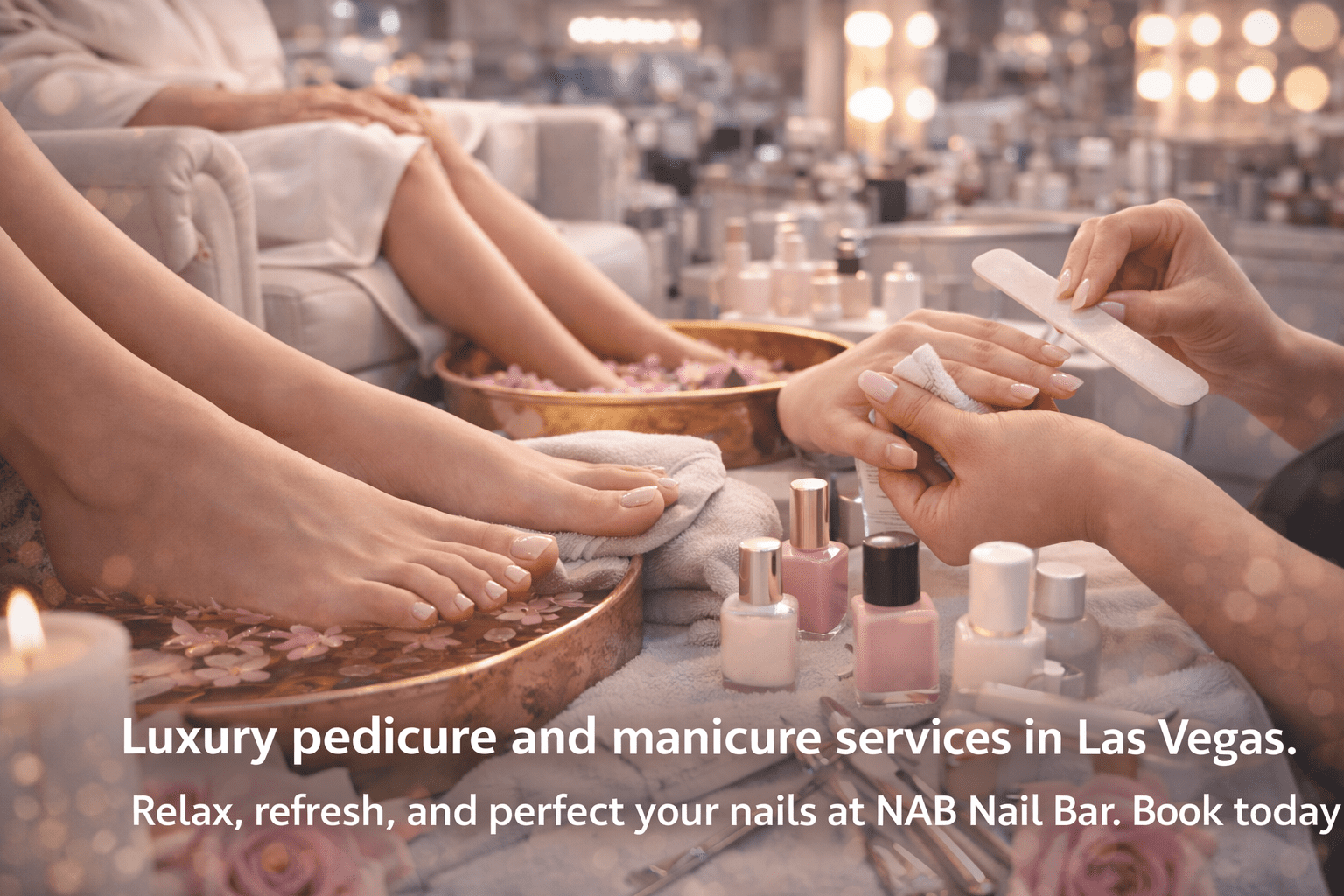 spa pedicure chairs at NAB Nail Bar Las Vegas