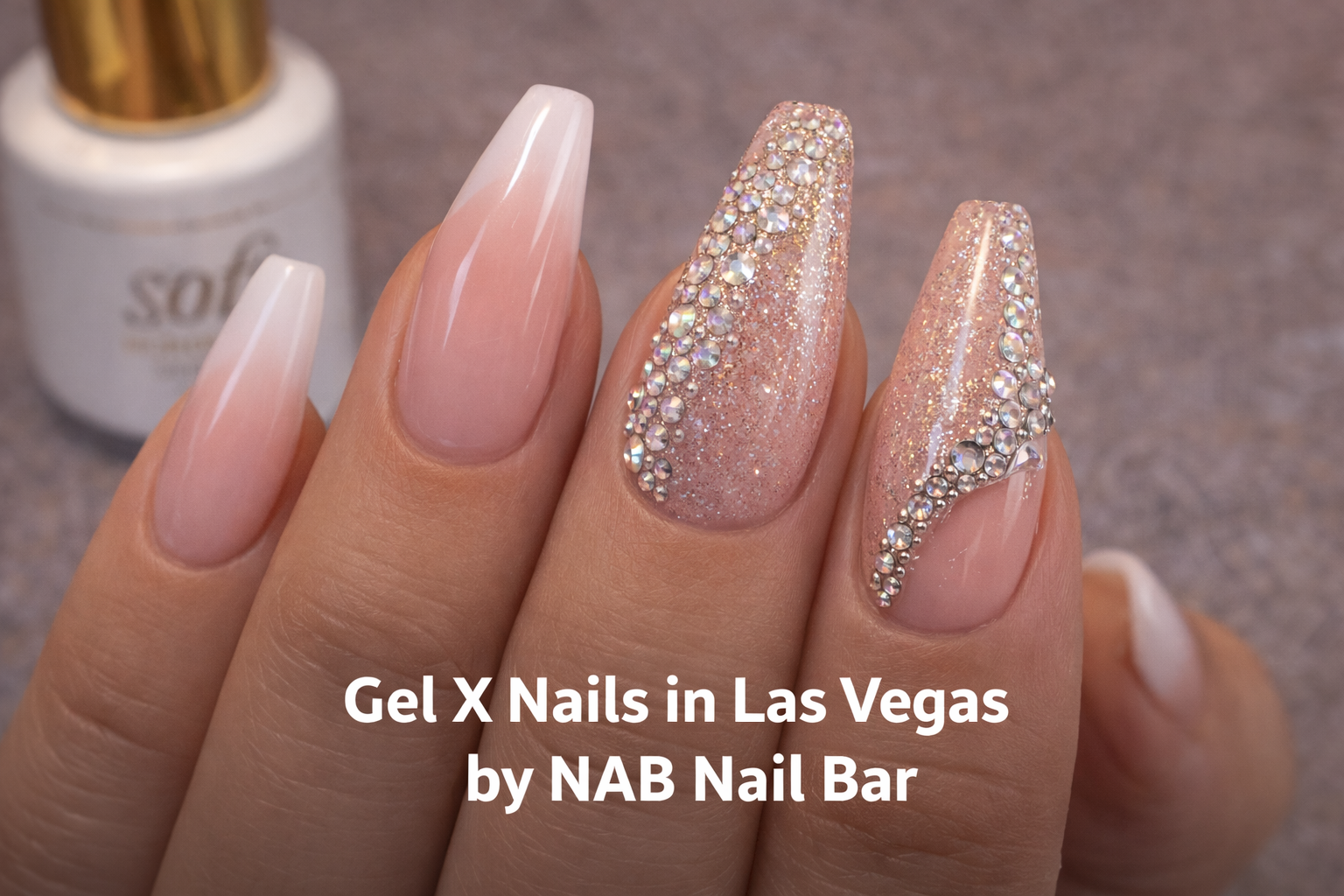 Natural gel x nail set at nab nail bar nab nail bar | nails lashes and beauty in las vegas