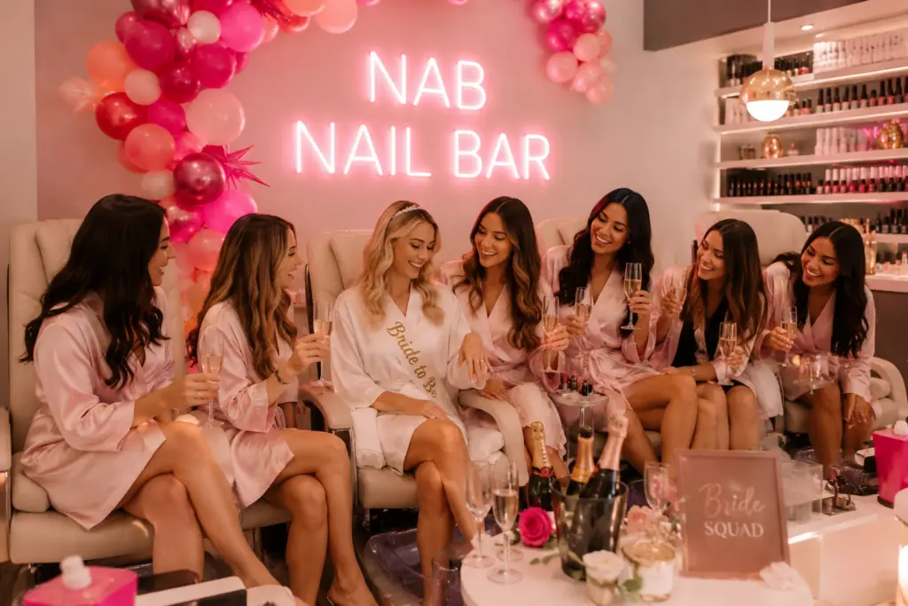 Bachelorette party nail salon in Las Vegas — group nail appointments at NAB Nail Bar