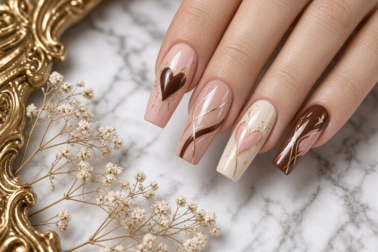 Creative nail art ideas on a full set at a las vegas nail salon nab nail bar | nails lashes and beauty in las vegas