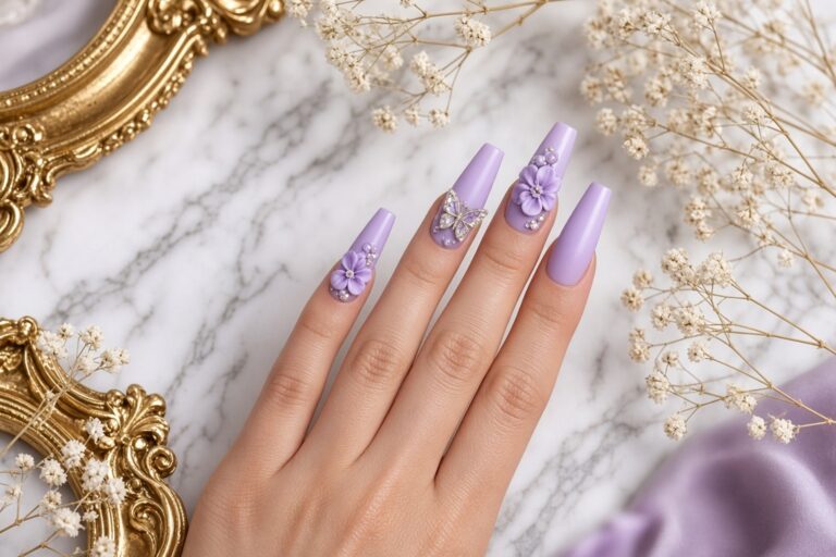 Trendy nail designs on nail extensions at a las vegas nail salon nab nail bar | nails lashes and beauty in las vegas