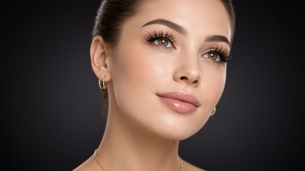Lifted and tinted lashes after a lash lift at NAB Nail Bar in Las Vegas