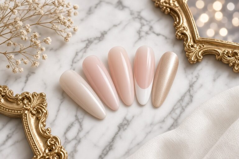 Builder gel nail overlays with a strong natural finish at nab nail bar in las vegas nab nail bar | nails lashes and beauty in las vegas