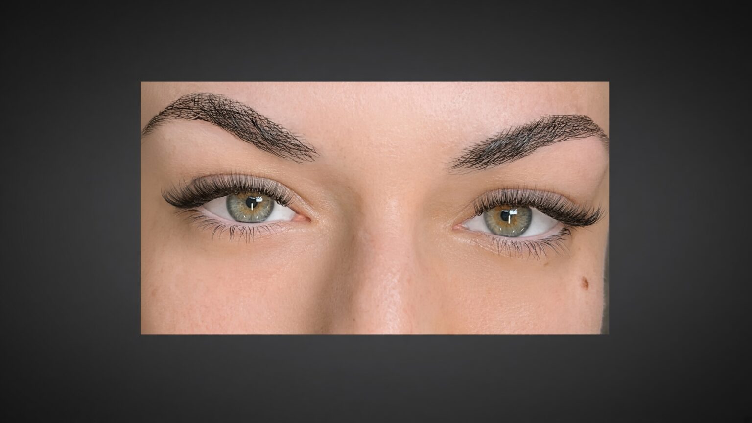 Natural lash lift and tint results at NAB Nail Bar in Las Vegas