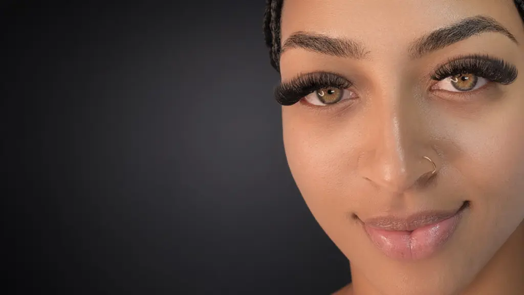 Volume lash extensions finished set at NAB Nail Bar in Las Vegas