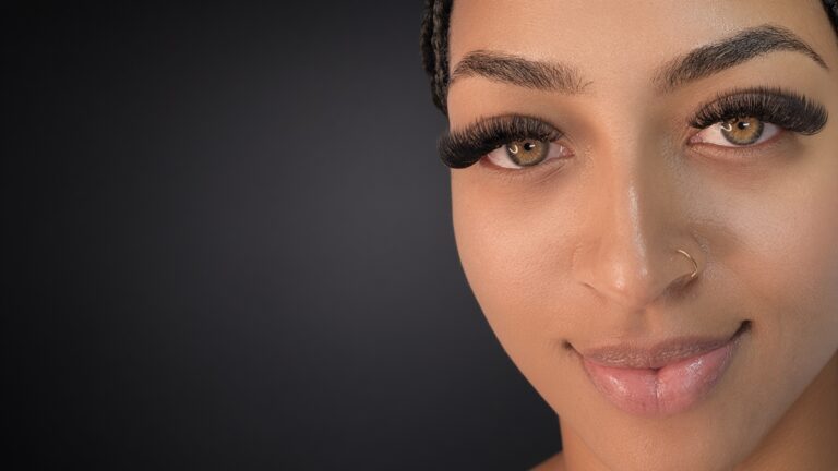Volume lash extensions finished set at NAB Nail Bar in Las Vegas